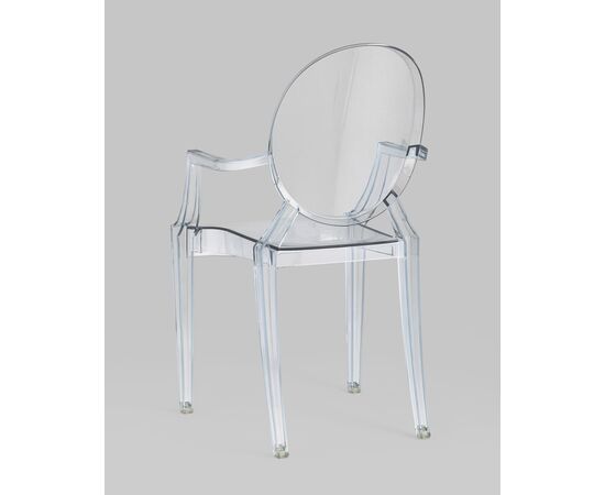 Стул Victoria Ghost с подлокотниками прозрачный, изображение 10 | Интернет магазин мебели и декора LifeDekor