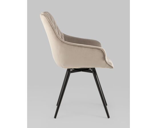 Стул вращающийся Сеул велюр серо-бежевый, изображение 6 | Интернет магазин мебели и декора LifeDekor