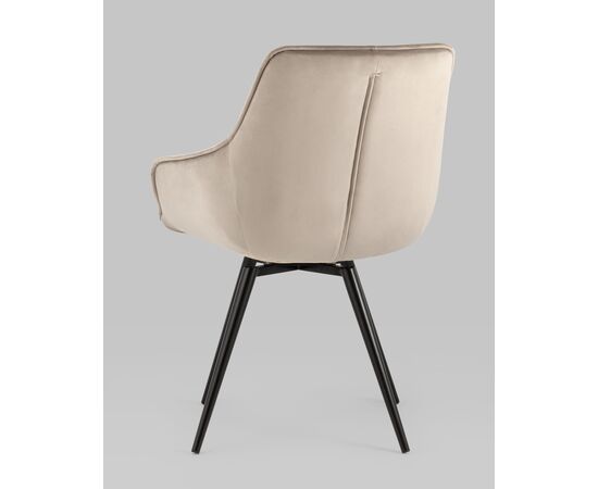 Стул вращающийся Сеул велюр серо-бежевый, изображение 8 | Интернет магазин мебели и декора LifeDekor