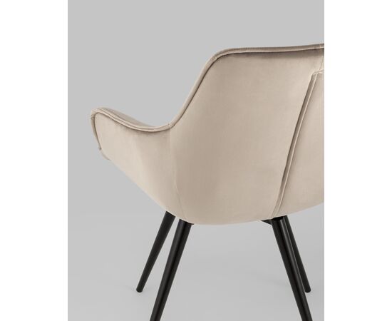 Стул вращающийся Сеул велюр серо-бежевый, изображение 9 | Интернет магазин мебели и декора LifeDekor