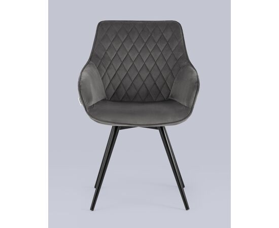 Стул вращающийся Сеул велюр темно-серый, изображение 5 | Интернет магазин мебели и декора LifeDekor