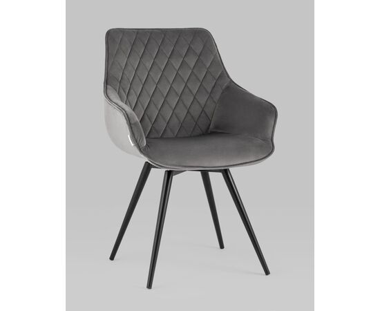 Стул вращающийся Сеул велюр темно-серый, изображение 2 | Интернет магазин мебели и декора LifeDekor