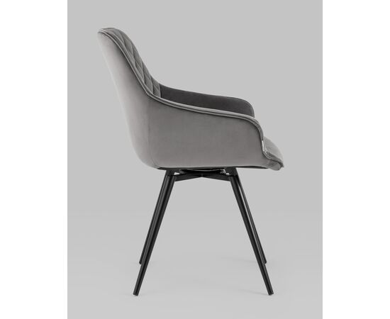 Стул вращающийся Сеул велюр темно-серый, изображение 6 | Интернет магазин мебели и декора LifeDekor