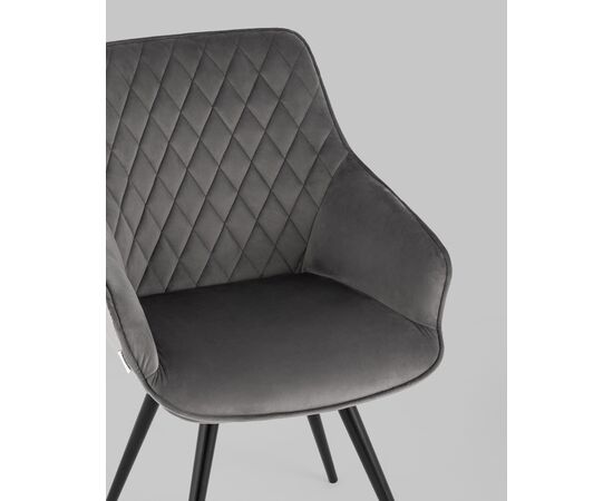 Стул вращающийся Сеул велюр темно-серый, изображение 10 | Интернет магазин мебели и декора LifeDekor