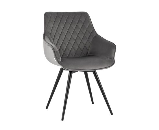 Стул вращающийся Сеул велюр темно-серый | Интернет магазин мебели и декора LifeDekor