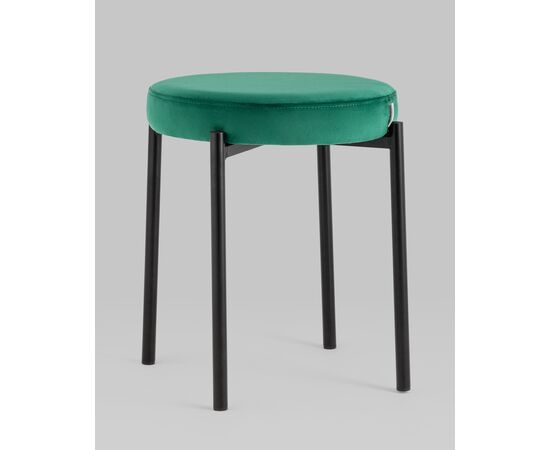 Табурет Рио велюр зеленый, изображение 2 | Интернет магазин мебели и декора LifeDekor