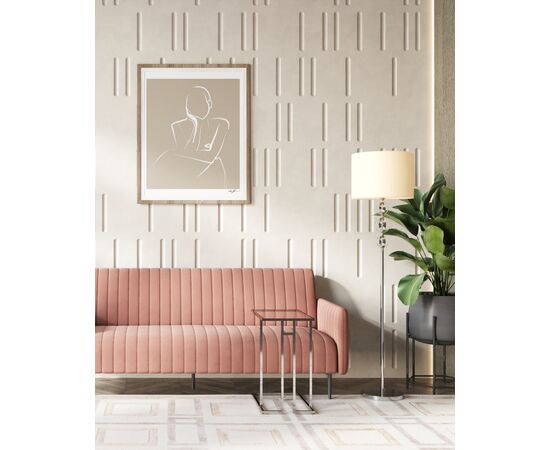 Диван прямой Дрезден велюр пыльно-розовый, изображение 9 | Интернет магазин мебели и декора LifeDekor
