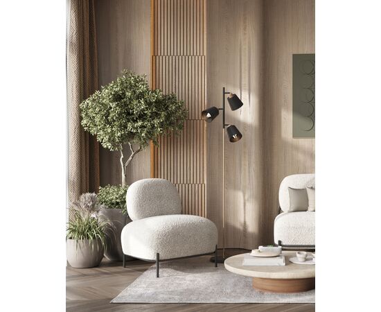 Кресло Стоун ткань букле молочный, изображение 3 | Интернет магазин мебели и декора LifeDekor