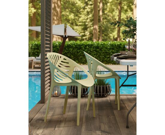 Стул Monstera пластик зеленый, изображение 11 | Интернет магазин мебели и декора LifeDekor