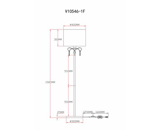 Торшер Moderli V10546-1F Chilly, изображение 13 | Интернет магазин мебели и декора LifeDekor