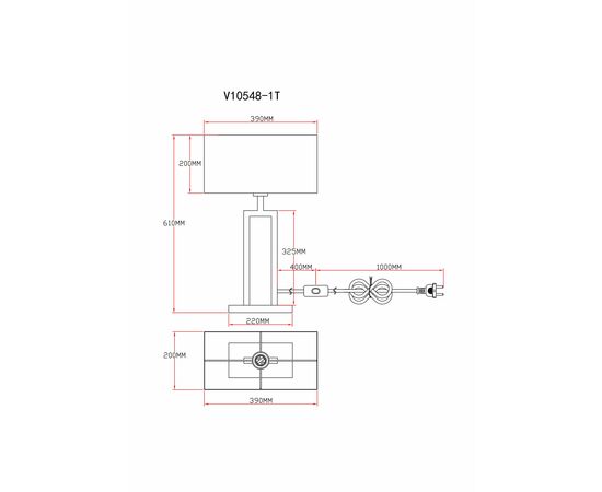 Лампа настольная Moderli V10548-1T Viola, изображение 8 | Интернет магазин мебели и декора LifeDekor