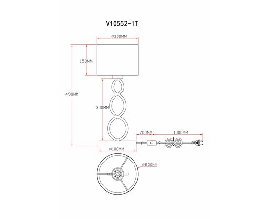 Лампа настольная Moderli V10552-1T Macadamia, изображение 6 | Интернет магазин мебели и декора LifeDekor
