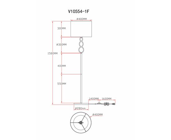 Торшер Moderli V10554-1F Macadamia, изображение 8 | Интернет магазин мебели и декора LifeDekor