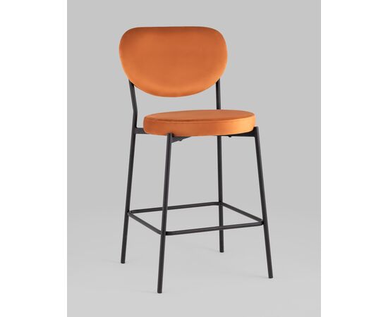 Стул полубарный Барбара NEW велюр терракотовый, изображение 2 | Интернет магазин мебели и декора LifeDekor