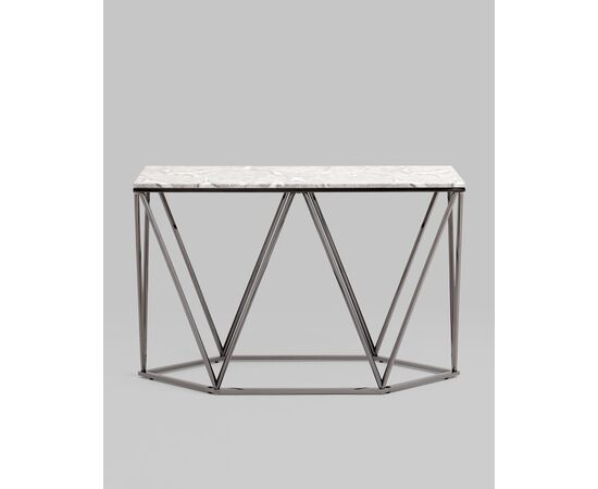 Консоль Авалон 122*41 серый мрамор сталь темный хром, изображение 16 | Интернет магазин мебели и декора LifeDekor