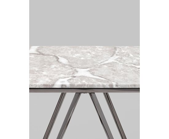 Консоль Авалон 122*41 серый мрамор сталь темный хром, изображение 18 | Интернет магазин мебели и декора LifeDekor