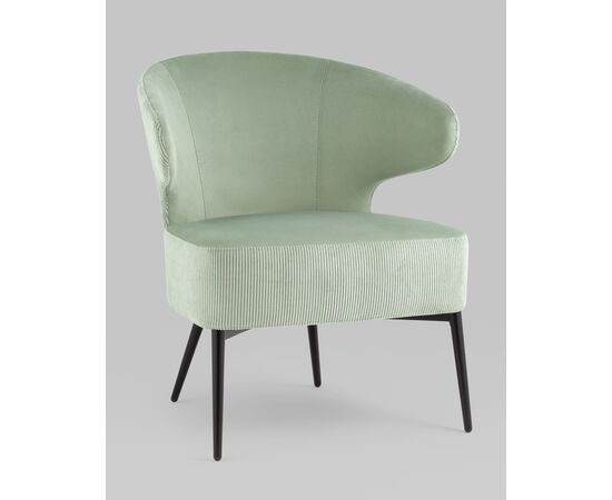 Кресло лаунж Royal Stripes велюр фисташковый, изображение 2 | Интернет магазин мебели и декора LifeDekor