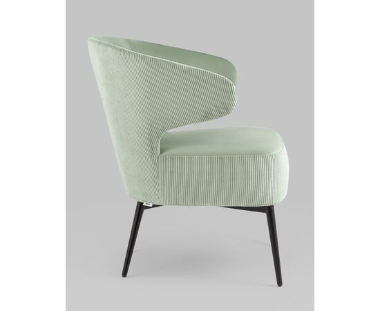 Кресло лаунж Royal Stripes велюр фисташковый, изображение 8 | Интернет магазин мебели и декора LifeDekor