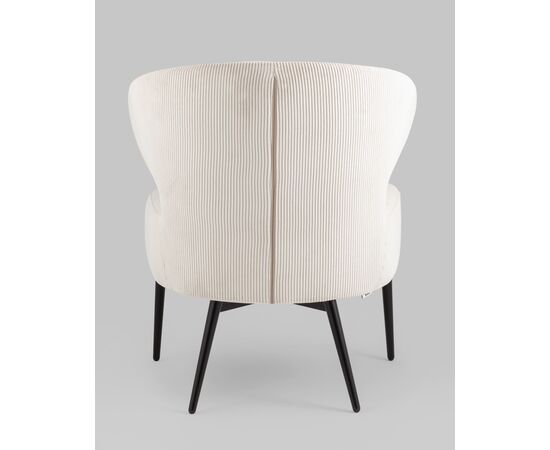 Кресло лаунж Royal Stripes велюр молочный, изображение 9 | Интернет магазин мебели и декора LifeDekor