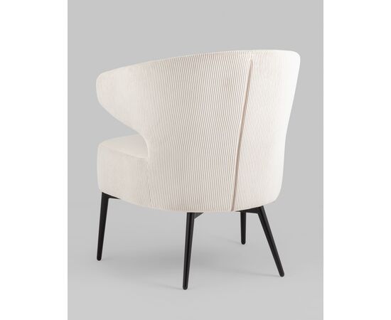 Кресло лаунж Royal Stripes велюр молочный, изображение 10 | Интернет магазин мебели и декора LifeDekor