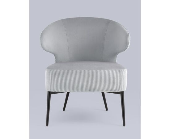 Кресло лаунж Royal Stripes велюр серый, изображение 7 | Интернет магазин мебели и декора LifeDekor