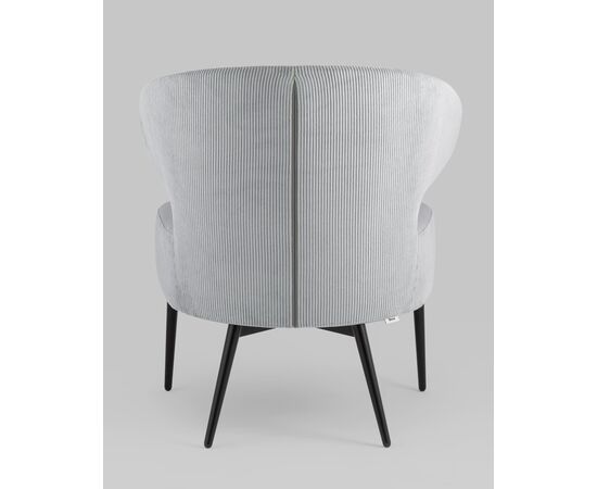 Кресло лаунж Royal Stripes велюр серый, изображение 9 | Интернет магазин мебели и декора LifeDekor