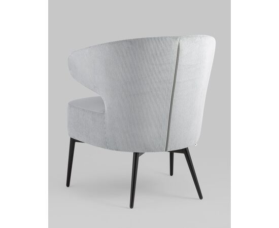 Кресло лаунж Royal Stripes велюр серый, изображение 10 | Интернет магазин мебели и декора LifeDekor