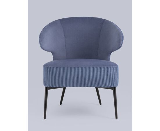 Кресло лаунж Royal Stripes велюр синий, изображение 6 | Интернет магазин мебели и декора LifeDekor
