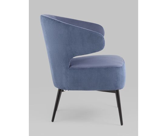 Кресло лаунж Royal Stripes велюр синий, изображение 7 | Интернет магазин мебели и декора LifeDekor