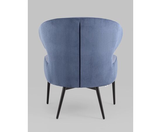 Кресло лаунж Royal Stripes велюр синий, изображение 8 | Интернет магазин мебели и декора LifeDekor