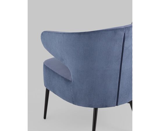Кресло лаунж Royal Stripes велюр синий, изображение 10 | Интернет магазин мебели и декора LifeDekor