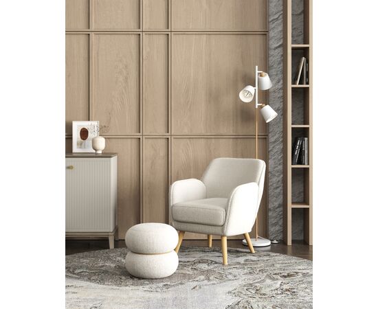 Пуф Полли S тедди белый, изображение 4 | Интернет магазин мебели и декора LifeDekor