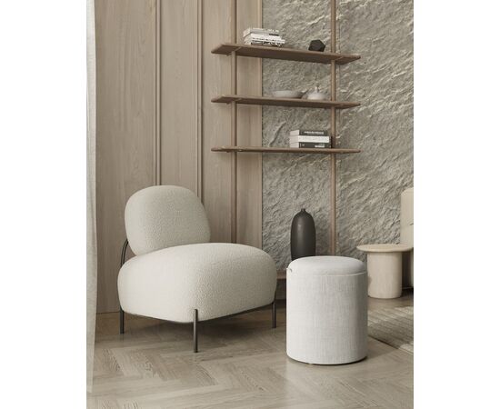 Кресло Стоун ткань букле молочный, изображение 11 | Интернет магазин мебели и декора LifeDekor