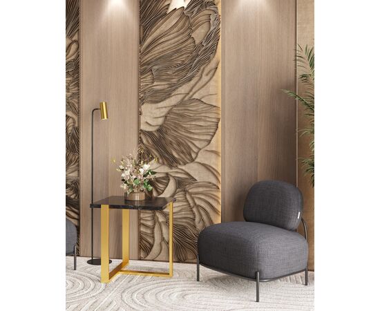 Кресло Стоун рогожка тёмно-серый, изображение 5 | Интернет магазин мебели и декора LifeDekor