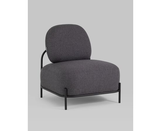 Кресло Стоун рогожка тёмно-серый, изображение 2 | Интернет магазин мебели и декора LifeDekor