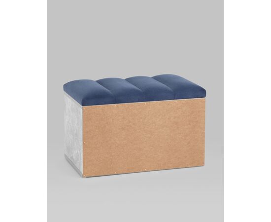 Обувница Хольст серая велюр синий, изображение 6 | Интернет магазин мебели и декора LifeDekor