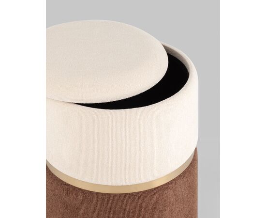 Пуф Кэрри с ящиком шенилл коричневый, изображение 19 | Интернет магазин мебели и декора LifeDekor