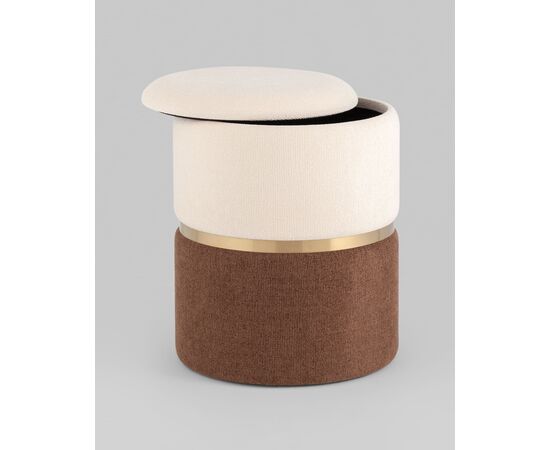 Пуф Кэрри с ящиком шенилл коричневый, изображение 17 | Интернет магазин мебели и декора LifeDekor