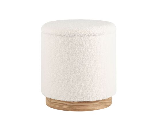 Пуф с ящиком Холли L тедди белый | Интернет магазин мебели и декора LifeDekor