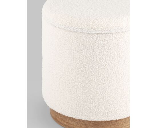 Пуф с ящиком Холли S тедди белый, изображение 17 | Интернет магазин мебели и декора LifeDekor