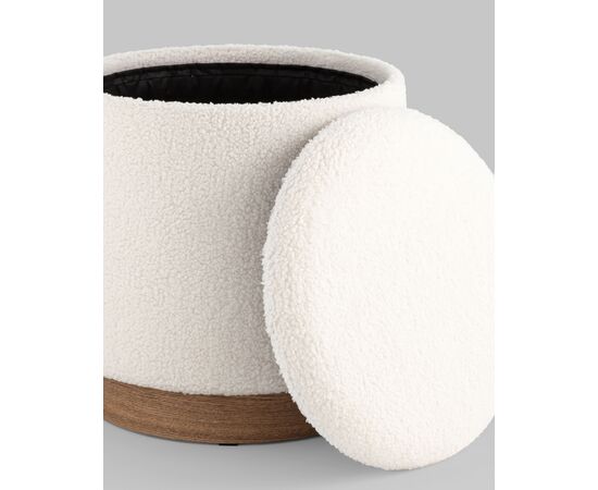 Пуф с ящиком Холли S тедди белый, изображение 18 | Интернет магазин мебели и декора LifeDekor