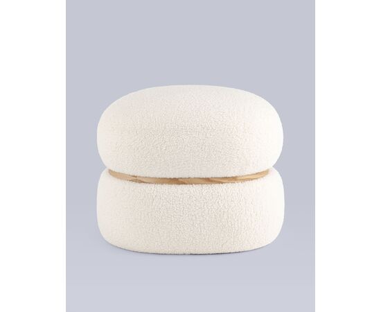 Пуф Полли L тедди белый, изображение 4 | Интернет магазин мебели и декора LifeDekor