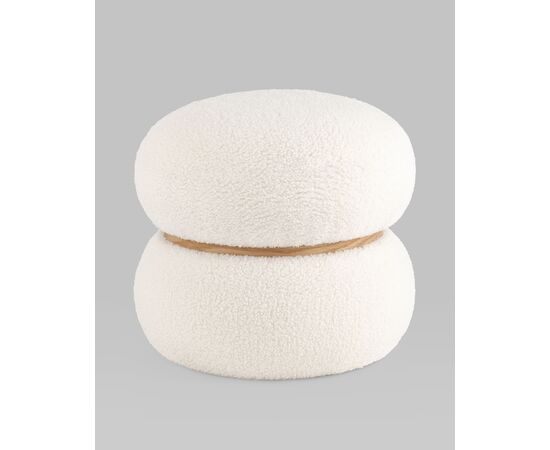 Пуф Полли S тедди белый, изображение 2 | Интернет магазин мебели и декора LifeDekor