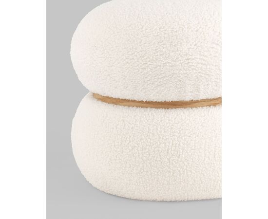 Пуф Полли S тедди белый, изображение 6 | Интернет магазин мебели и декора LifeDekor