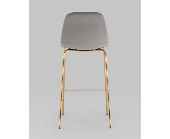 Стул барный Валенсия SN велюр серый золотые ножки, изображение 5 | Интернет магазин мебели и декора LifeDekor