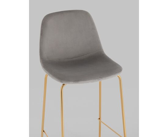 Стул барный Валенсия SN велюр серый золотые ножки, изображение 8 | Интернет магазин мебели и декора LifeDekor