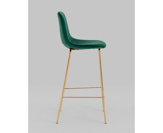 Стул барный Валенсия SN велюр зеленый золотые ножки, изображение 4 | Интернет магазин мебели и декора LifeDekor