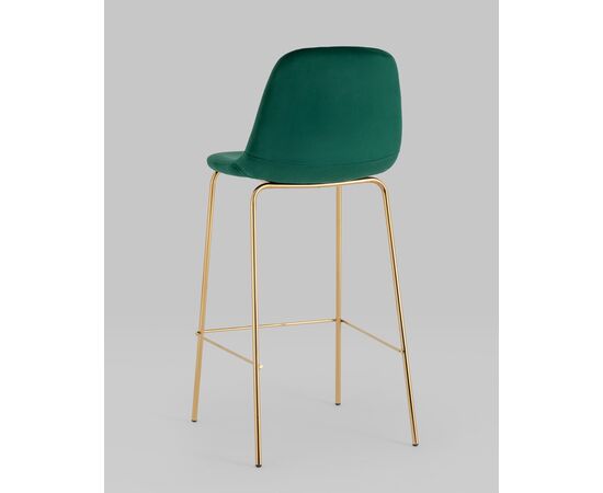 Стул барный Валенсия SN велюр зеленый золотые ножки, изображение 6 | Интернет магазин мебели и декора LifeDekor