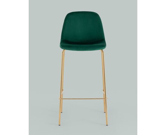Стул барный Валенсия SN велюр зеленый золотые ножки, изображение 3 | Интернет магазин мебели и декора LifeDekor