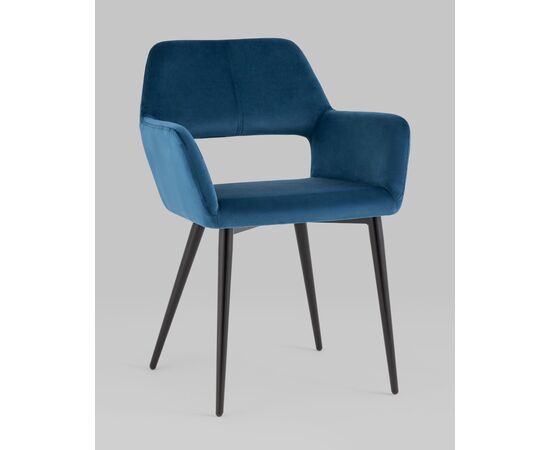 Стул Денди велюр синий, изображение 2 | Интернет магазин мебели и декора LifeDekor
